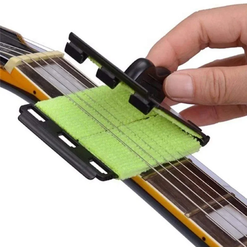 1Pc Guitar Fingerboard String Cleaner Instrument String Cleaner Maintaining Tool Bass Ukulele String Cleaners Polish Cloth Tool