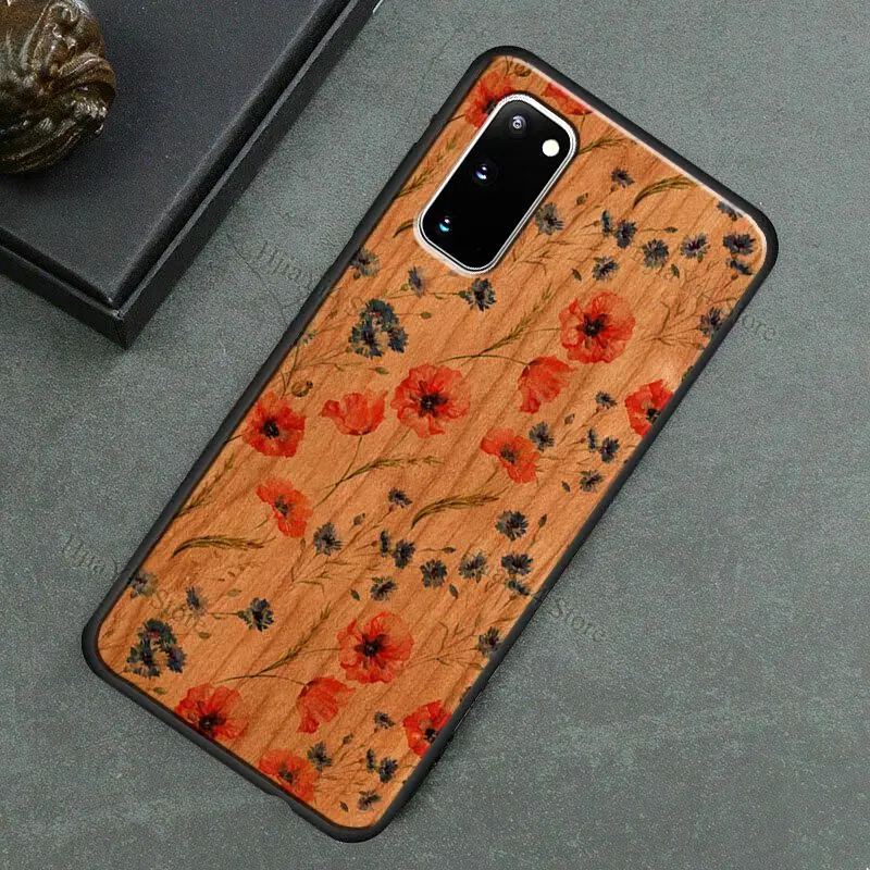 Pineapple Compass Camo Wood Case For Samsung Galaxy S20 FE S22 S21 Ultra S8 S9 S10 Note 10 Plus S10e Note 20 Ultra image 3