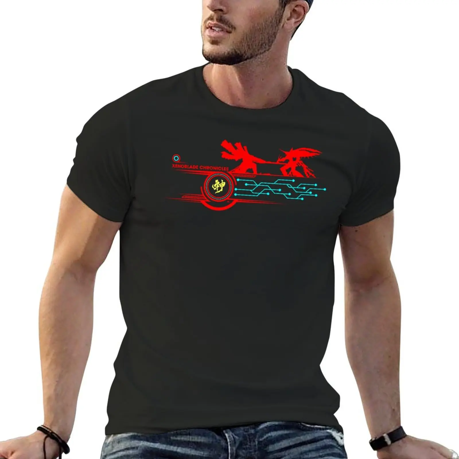 

Xenoblade Chronicles - Bionis _amp_ Mechonis T-Shirt blue archive summer top funny costumes men t shirt