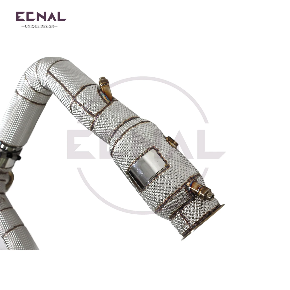 

Ecnal Exhaust Downpipe with Catalytic Converter SS304 Sport Exhaust Pipe for Porsche Cayman Boxster 718 982 2.0T 2.5T 2016+