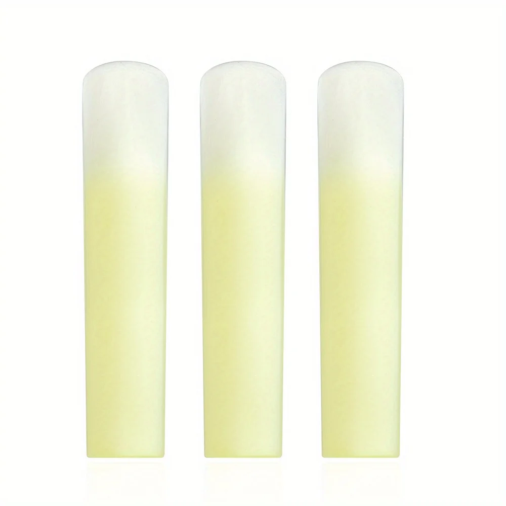 3pcs Resin Clarinet Reeds - Strength 1.5, 2.0, 2.5 - High Quality Reed Pack for Beginners and Professionals