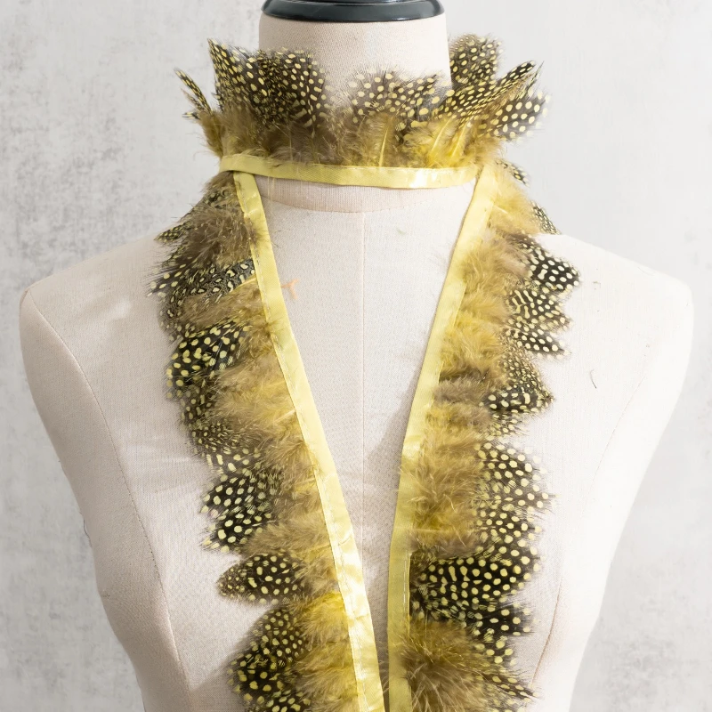 Colorful Feather Fringe Trim for Costumes, Bohemian Clothing Accessories, DIY Fashion Fabric Border