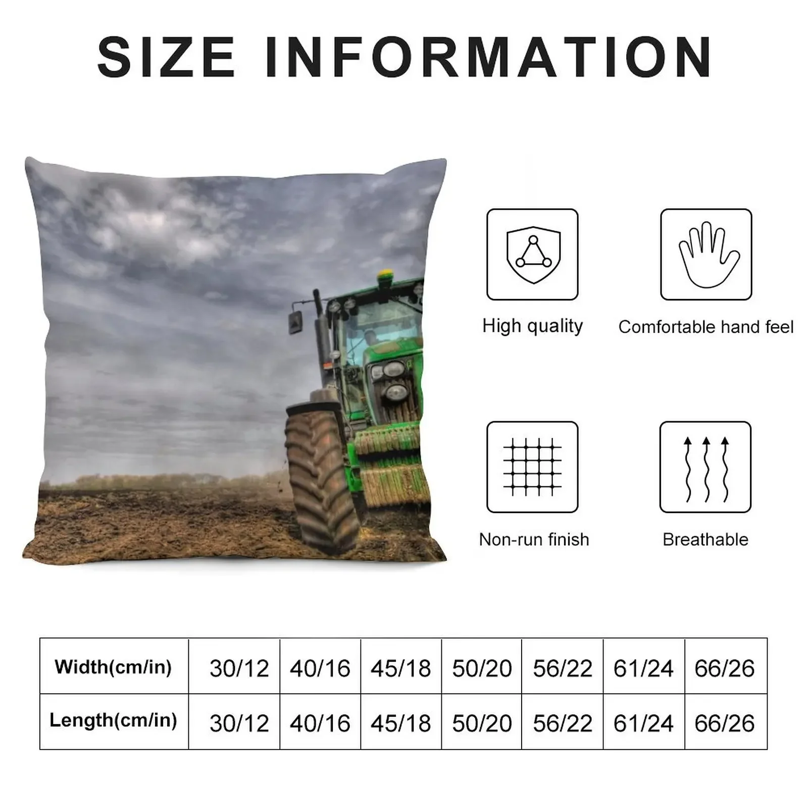 Tractor Ploughing Throw Pillow Couch Pillows Cusions Cover pillow