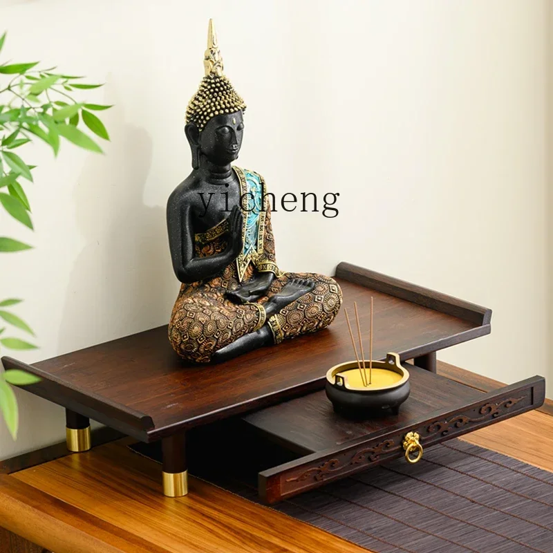 G1   Small shrine heightened Buddhist platform Bodhisattva Guan Erye Buddha statue heightened, platform heightened