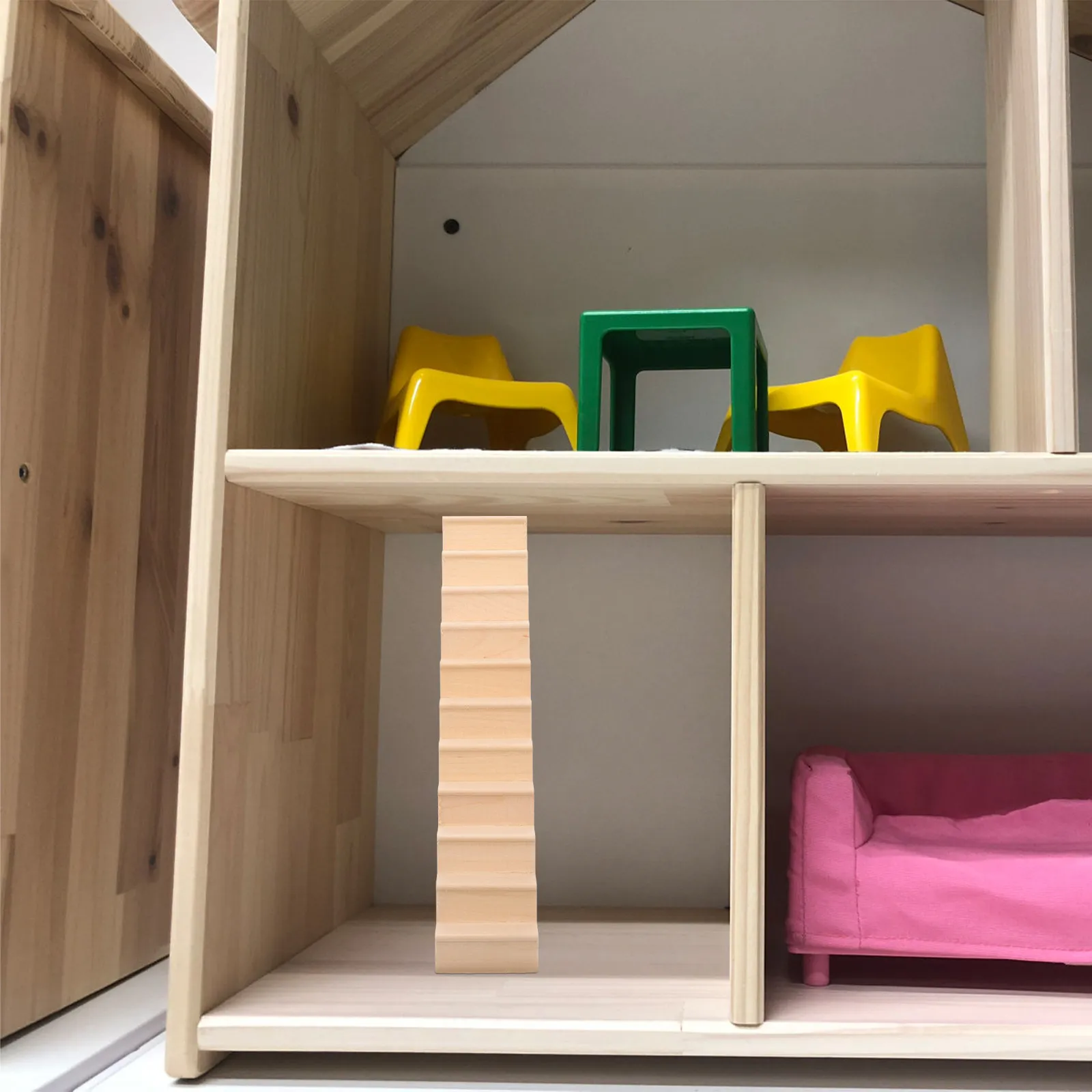未完成の木製ミニ階段-diyプレイハウス装飾用-小さな階段-ミニハウスのリビングルーム-寝室-ダイニングルーム用-木製
