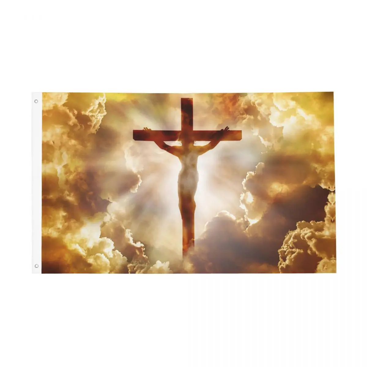 Holy Spirit Jesus God Jesus Flag Double Sided Outdoor Banner Christian Jesus on the Cross All Weather Hanging Decoration