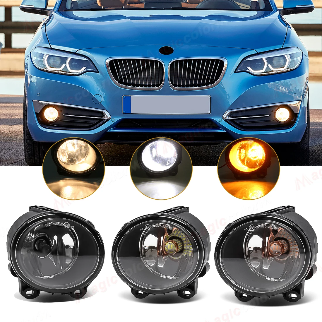 

Для BMW E92 E93 F07 F10 F22 F23 M3 M5 2, 3, 5 серий: светодиодные противотуманные фары, передние бамперные ходовые огни, галогенные лампы 63177839865, 63177839866