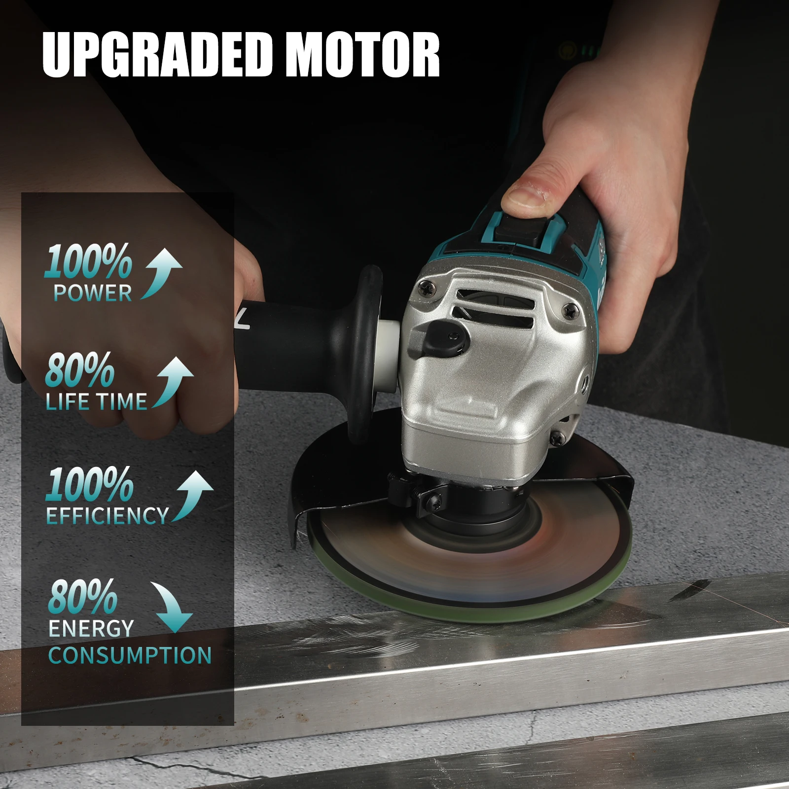 

Makita DGA456-115mm 8500rpm Brushless Electric Angle Grinder Rechargeable Cutting Machine 18V High Power Polishing Machine