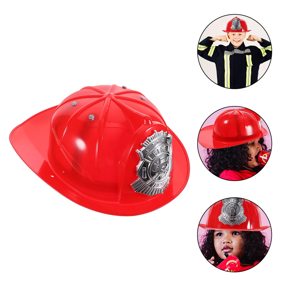 2 Pcs Toddler Party Hats Plastic Firefighter Truck Fireman Boys Favors Kids