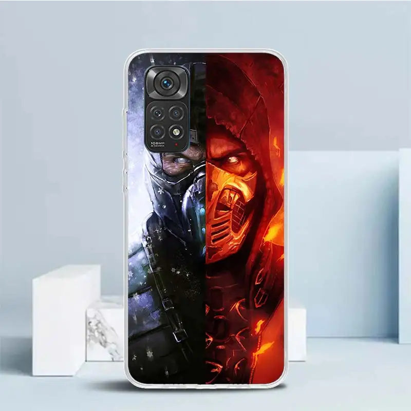 Mortal Kombat Soft Cover for Xiaomi Redmi Note 12 11S 11T 11E 10S 10 Pro Print Phone Case 11 9S 9 9T 8 8T 7 6 5 Plus Coque