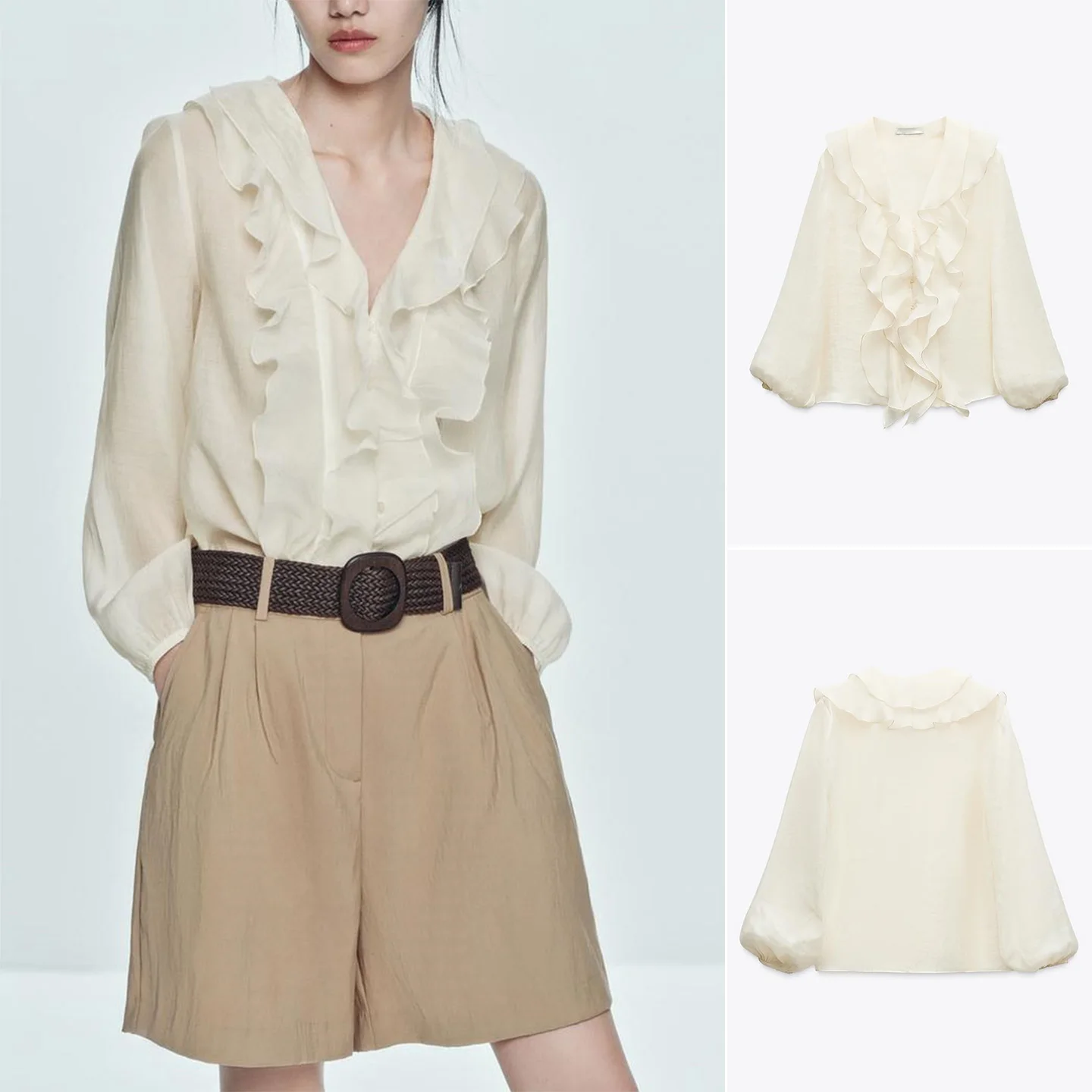 

Осень 2023, новинка, смешанный однорядный многофункциональный V-Ne Long Sve irt, свободный крой, полиэстер, приятный для кожи, дышащий