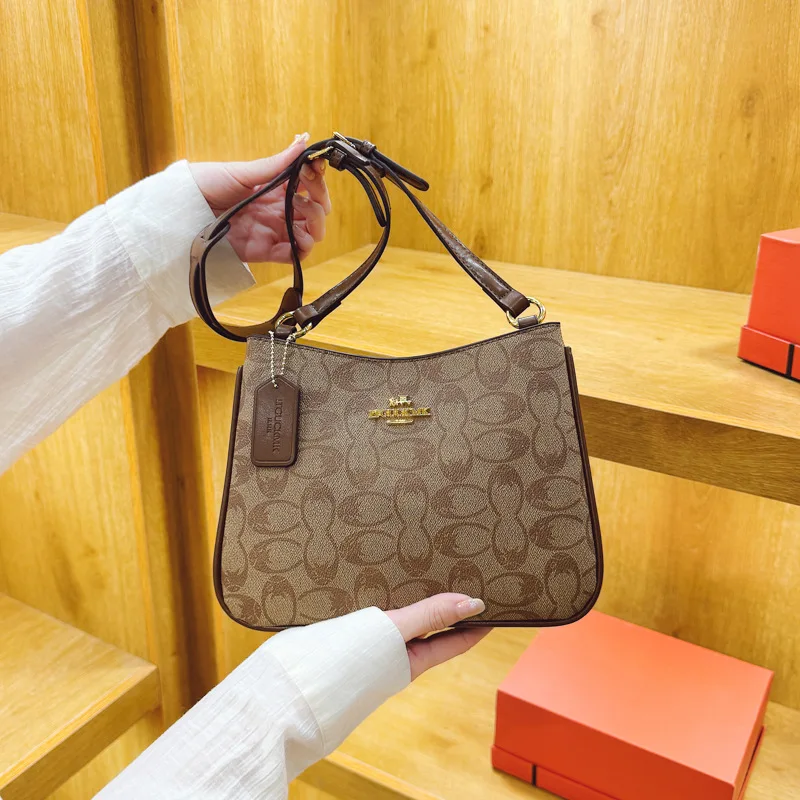 

Teri Monogram Armpit Bag 2025, Vintage-Chic Shoulder Bag for Women, Fashionable Crossbody & Top Handle Purse