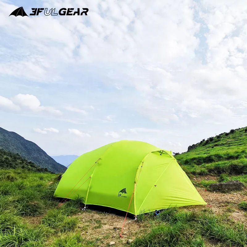 3FUL Gear Qinkong 4 persons 3 seasons 15D nylon coated silicon light weight outdoor camping tent 4 seasons free shipping