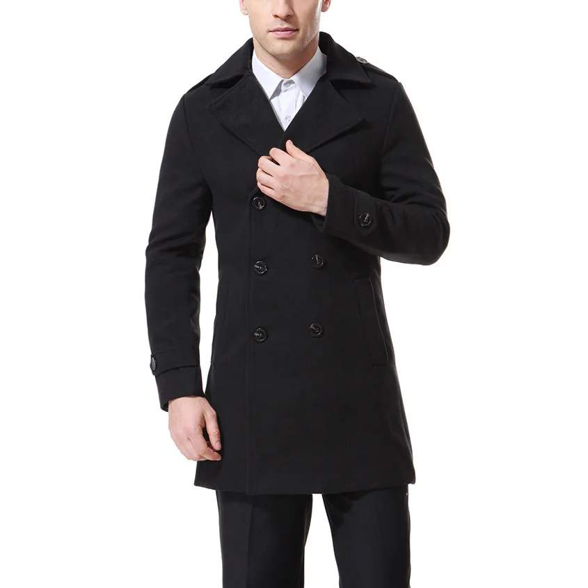 

Wool Blend Hooded Coat Mans Toggle Button Front Closure Fastening Relaxed Comfortable Cozy Warm Winter Cold Weather Protection