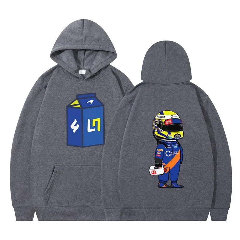 Fashionable new autumn and winter anime cute motorcycle peripheral pattern printed top pullover fashionable hooded sweatshirt