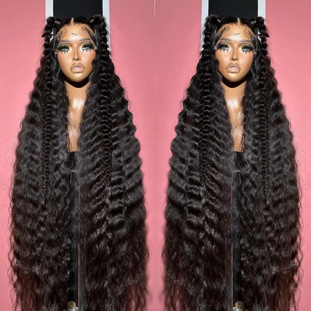 Loose Deep Wave 13x6 13x4 Hd Lace Frontal Wig 30 40 Inch 360 Full Water Wave Lace Front Wig 5x5 Hd Closure Curly Human Hair Wigs