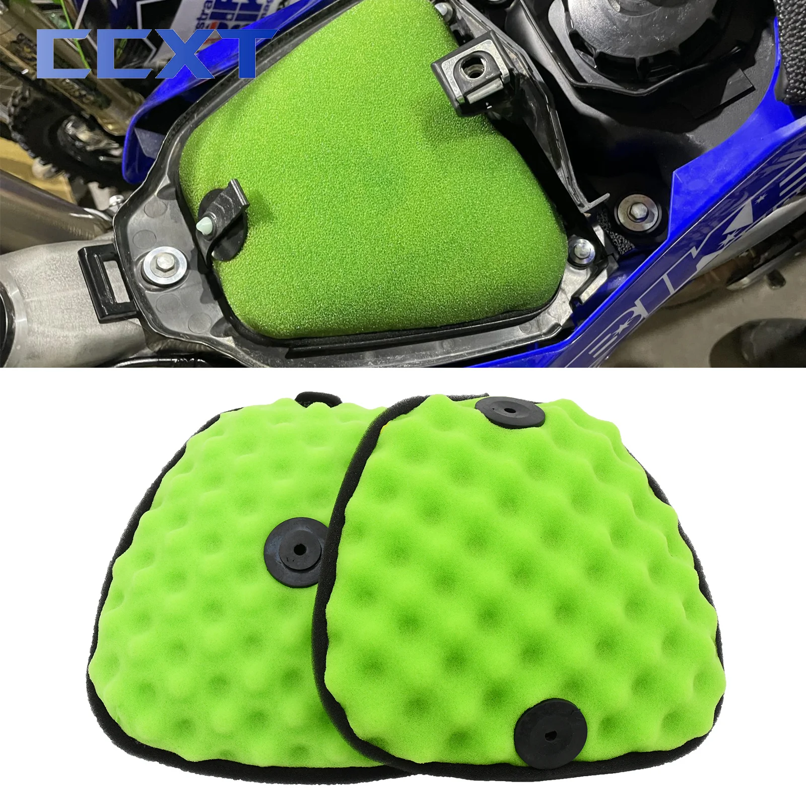 Motorcycle Air Filter Cleaner Intake Sponge For Yamaha YZ250F YZ450F YZ250FX 2014-2024 WR250F 2015-2024 WR450F 2016-2024 Parts