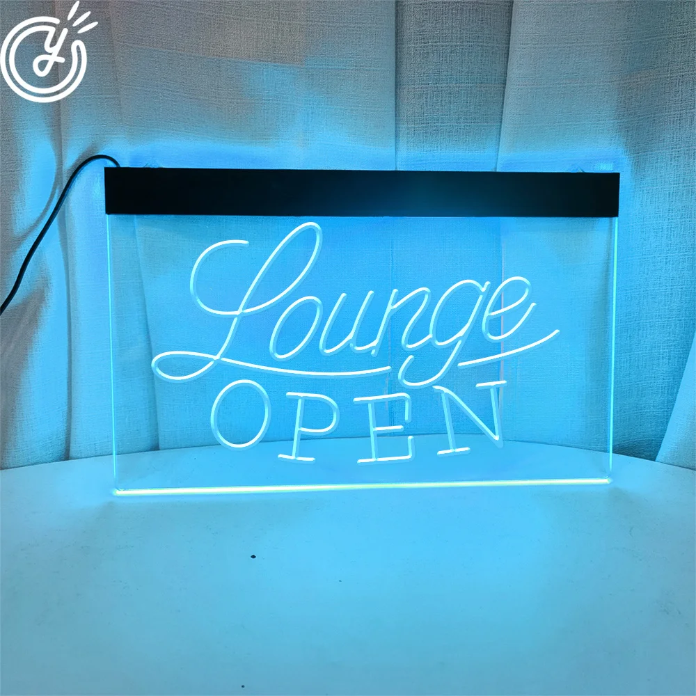 lounge open 3D Carving Neon Sign LED Barber Shop  Hair Salon Open Neon LED Sign Scissors Hair Room Decor Wall Welcome Sign Light