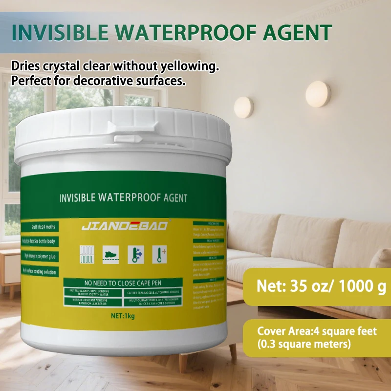 1 كجم عامل غير مرئي مقاوم للماء - تجفيف سريع للجدار، والسقف، وإصلاح تسرب الحمام، والاستخدام الداخلي/الخارجي #3