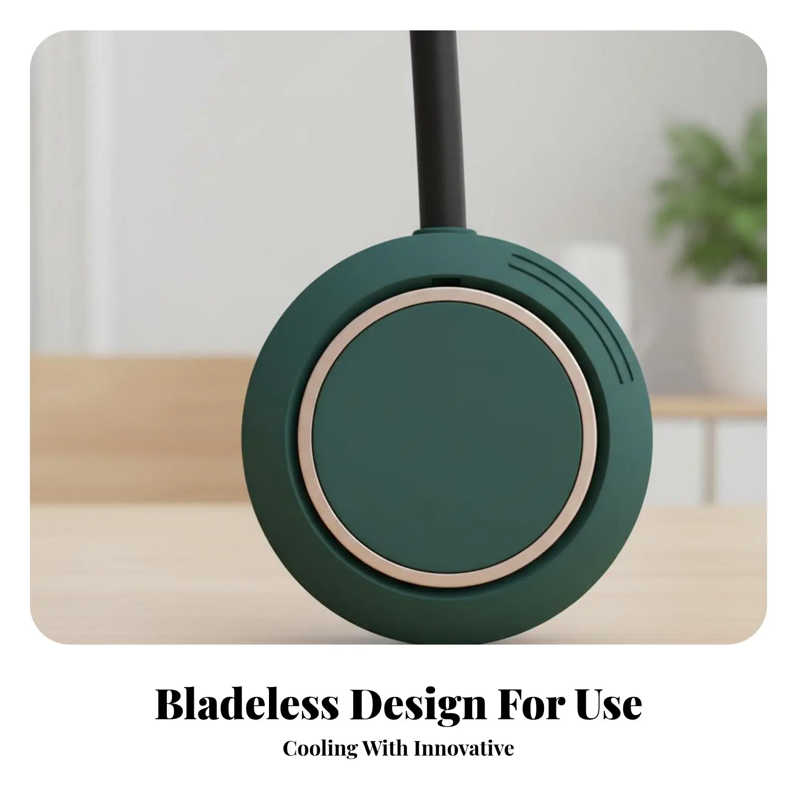 

Bladeless Neck Fan Universal Serial Bus Battery-Operated Hanging Neck Fan Wearable Air Air Cooling Device Long Battery Life
