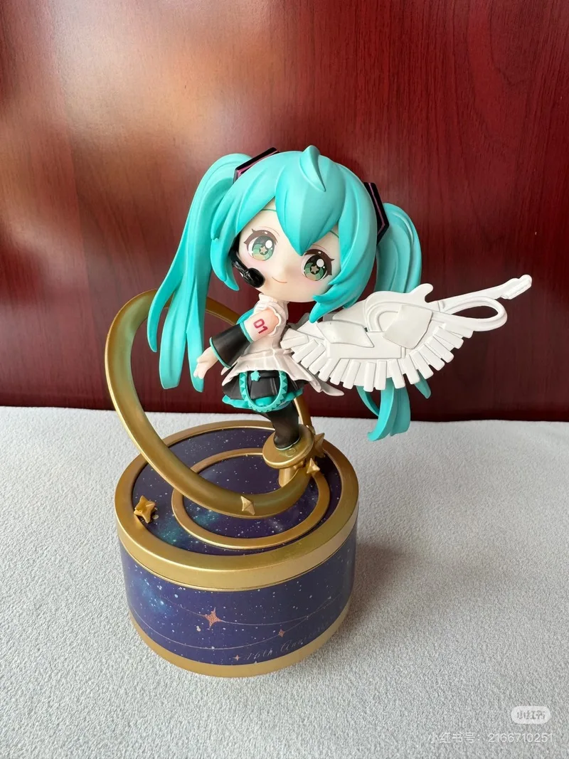 

Genuine Hatsune Miku 16th Anniversary Figure Q Ver Anime Action Figurine Kawaii Model Music Box Decoration Collection Toy