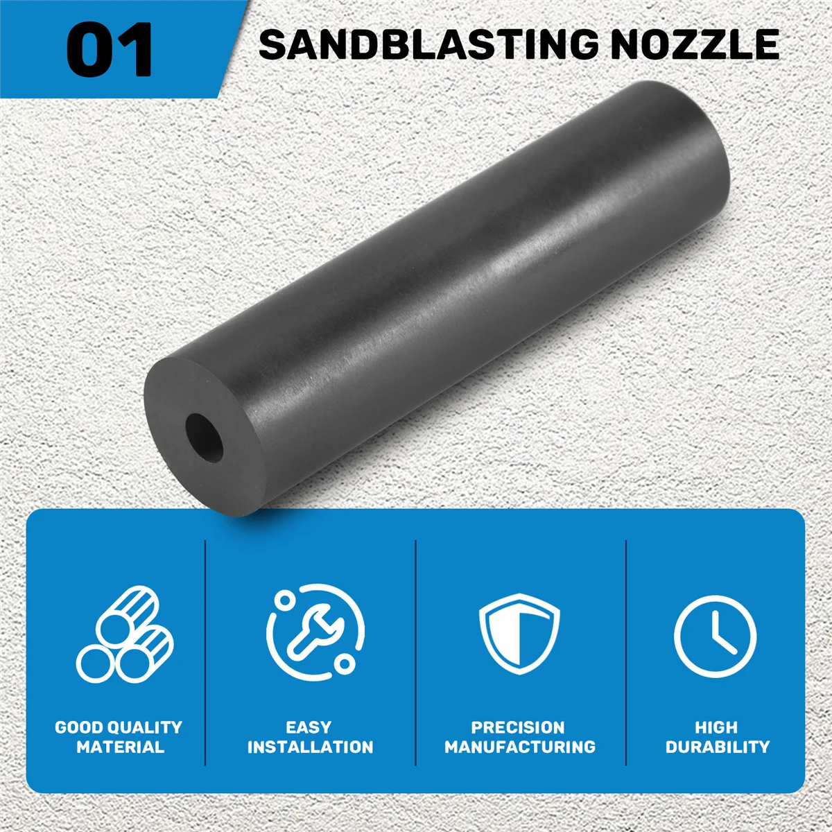 80 X 20 X 6 mm Boron Carbide Sandblasting Nozzle, Sandblasting Nozzle, Sandblasting NozzleJAS