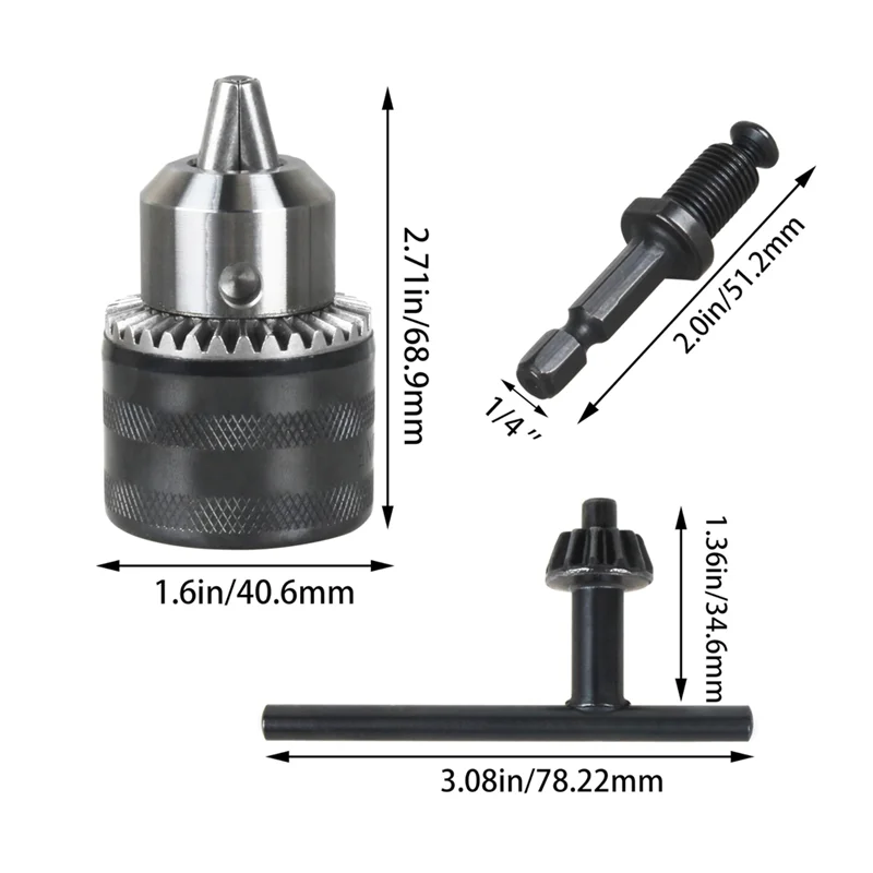 Fresh 763198-1 Drill Chuck Adapter 3/8 Inch For , Power Drill Adapter Keyless Chuck Impact Drivers Quick Connect