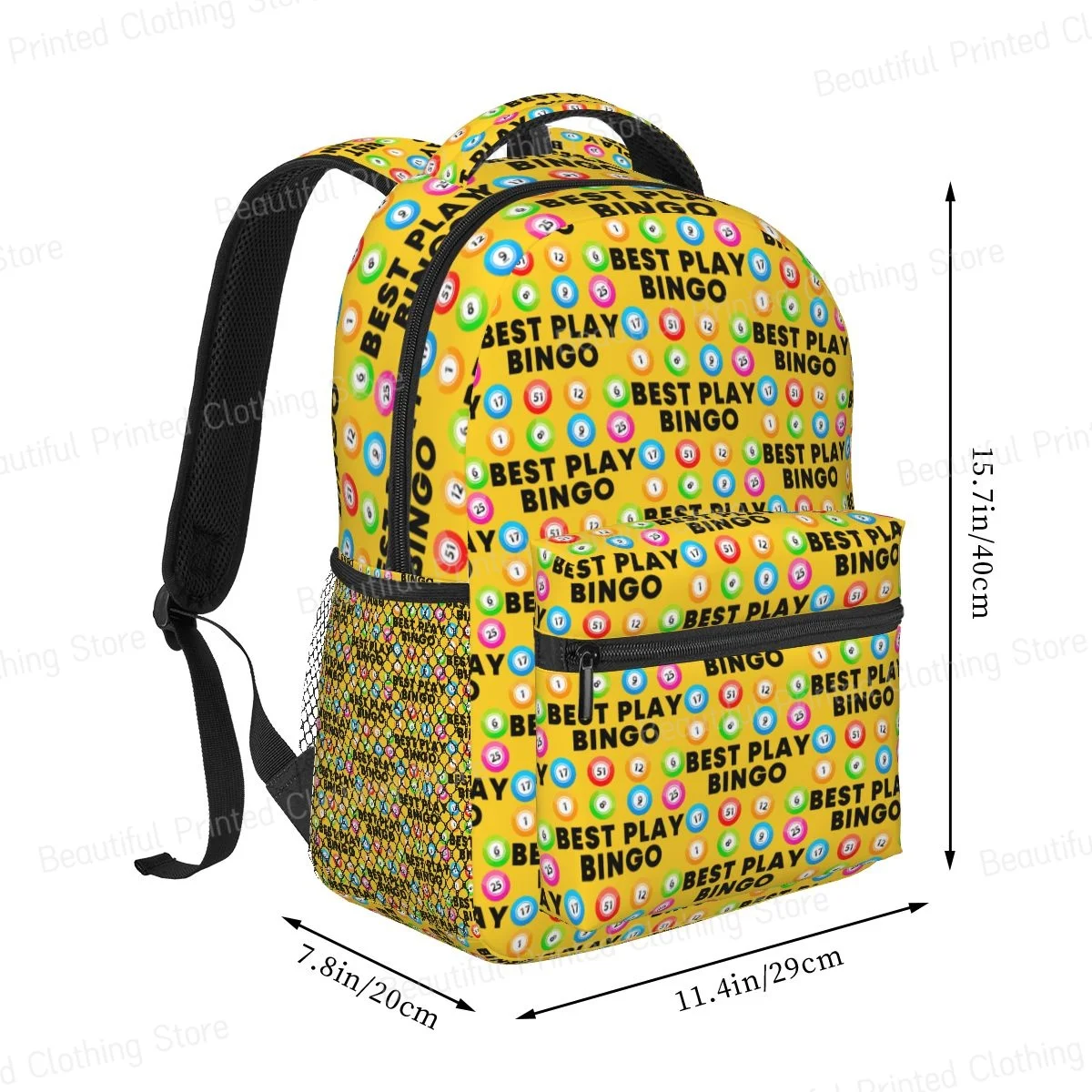 Versatile Backpack Boys Girls Bookbag Best Play Bingo Students School Bags Daily portable bag