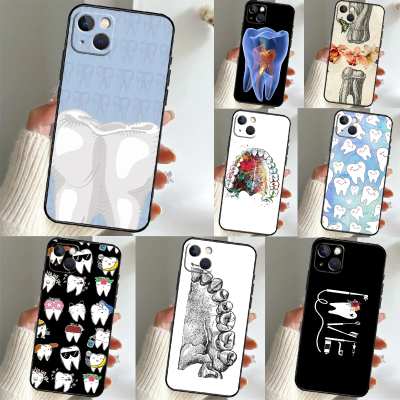 Dentist Tooth Pattern Case For Samsung Galaxy S26 S23 S24 S25 Ultra S10 S20 S21 S22 Plus S23 FE S25 FE Phone Cover