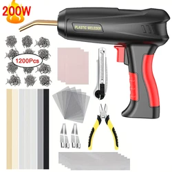 Atualizado plástico Welding Gun Kit reparador de alta potência, EU Bumper Soldagem Ferro Grampos PVC Car Repair Prego, Welding Wire Tool 200W