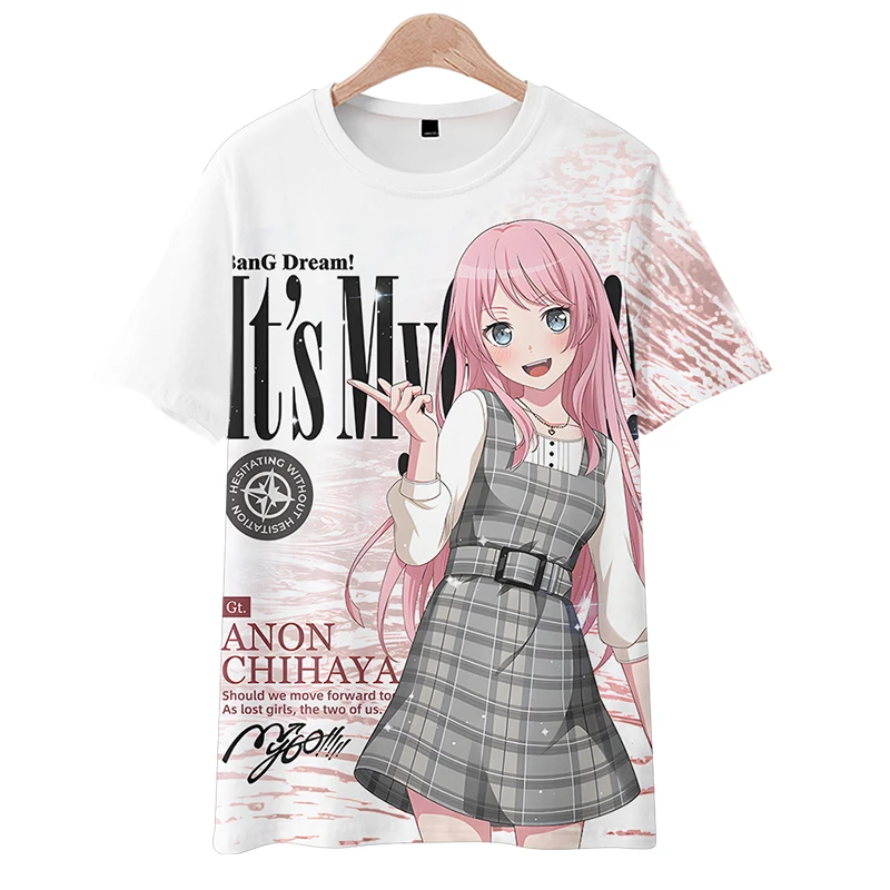 3D Print Anime BanG Dream! It's MyGO Girl Band Party T-shirt Casual Men/Women Short sleeve T Shirt Street Harajuku Style Kid Top