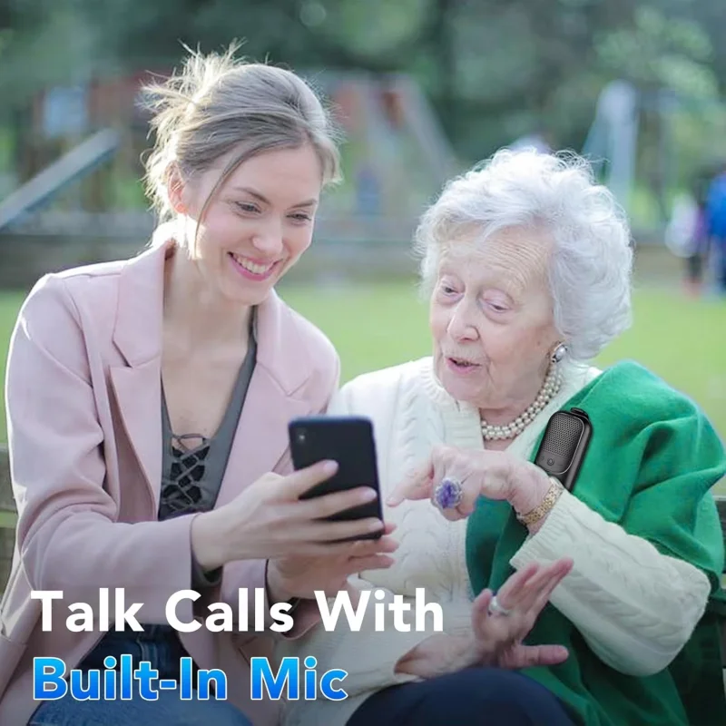 Mini alto-falante bluetooth wearable clip-on alto-falantes portáteis sem fio microfone enc embutido chamada mãos-livres para trabalho esportes ao ar livre