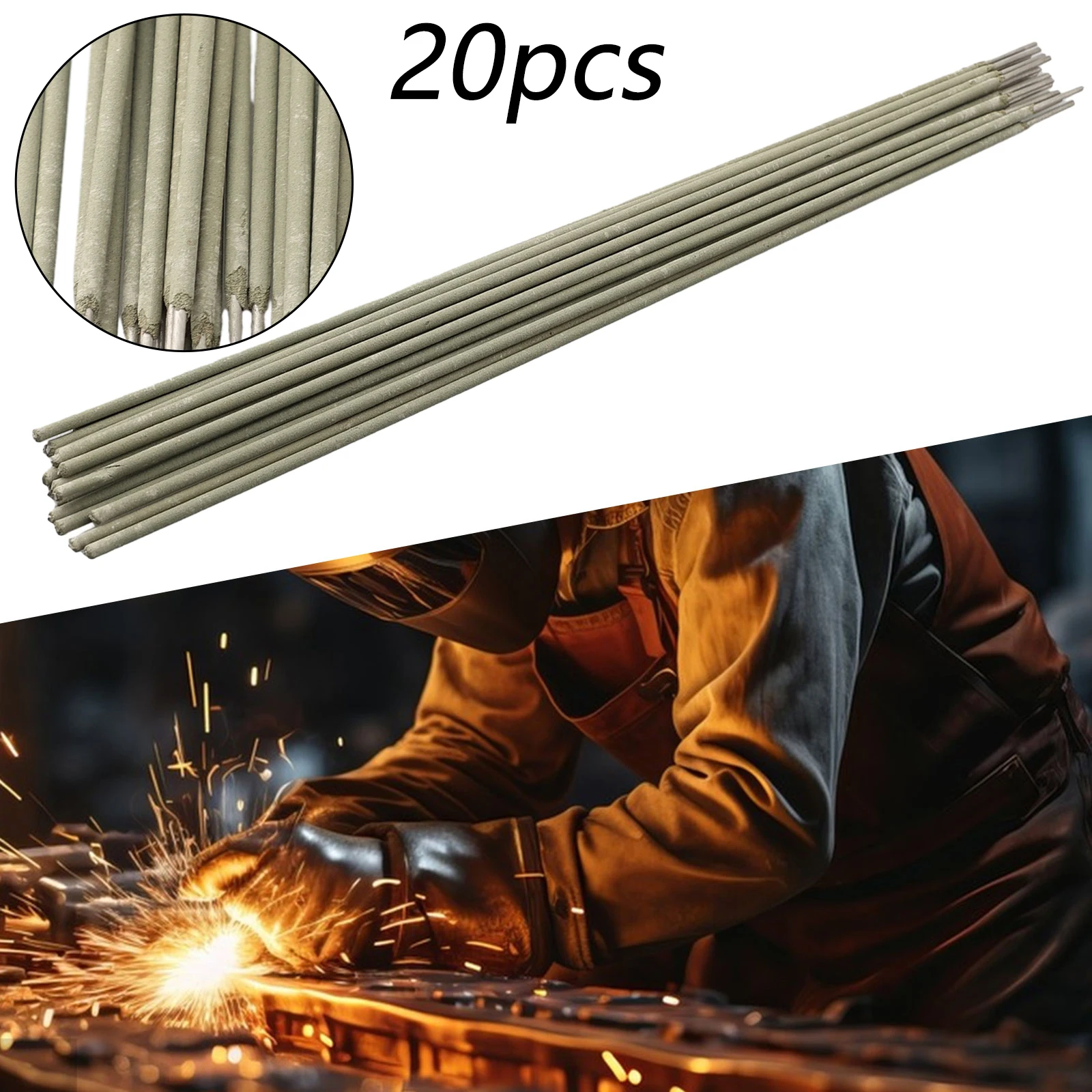 20 Stück A102 Edelstahl-Schweißstäbe 1,0 mm-4,0 mm E308-16 Elektroden für 304 302 Low Spatter DC AC – Detail 1