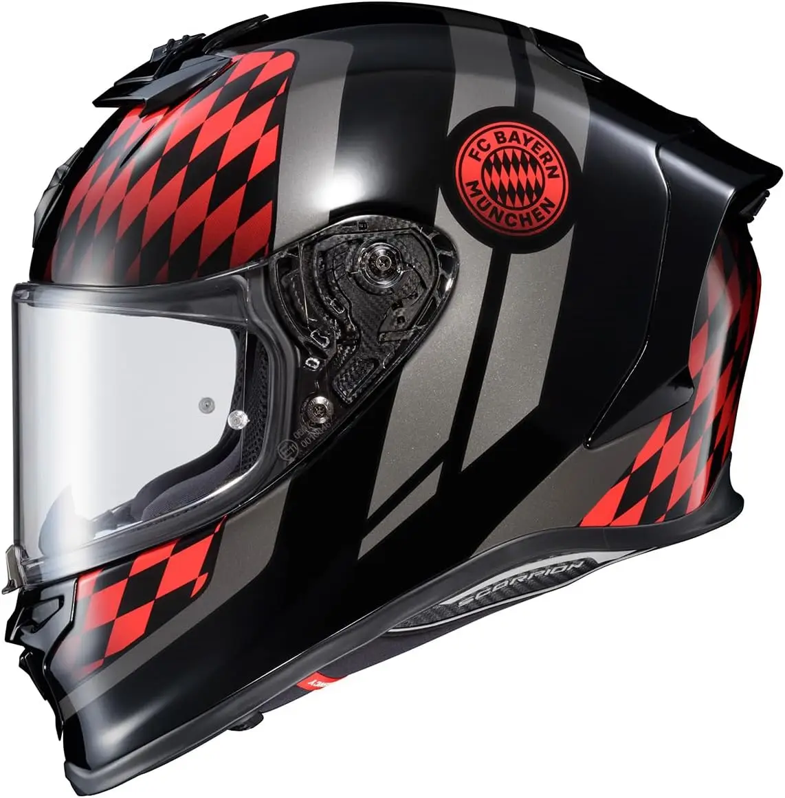 

(Medium)R1 Air Full Face Adult Motorcycle Helmet with Pinlock Ready Shield and Bluetooth Ready Speaker Pockets DOT ECE FC Bayern