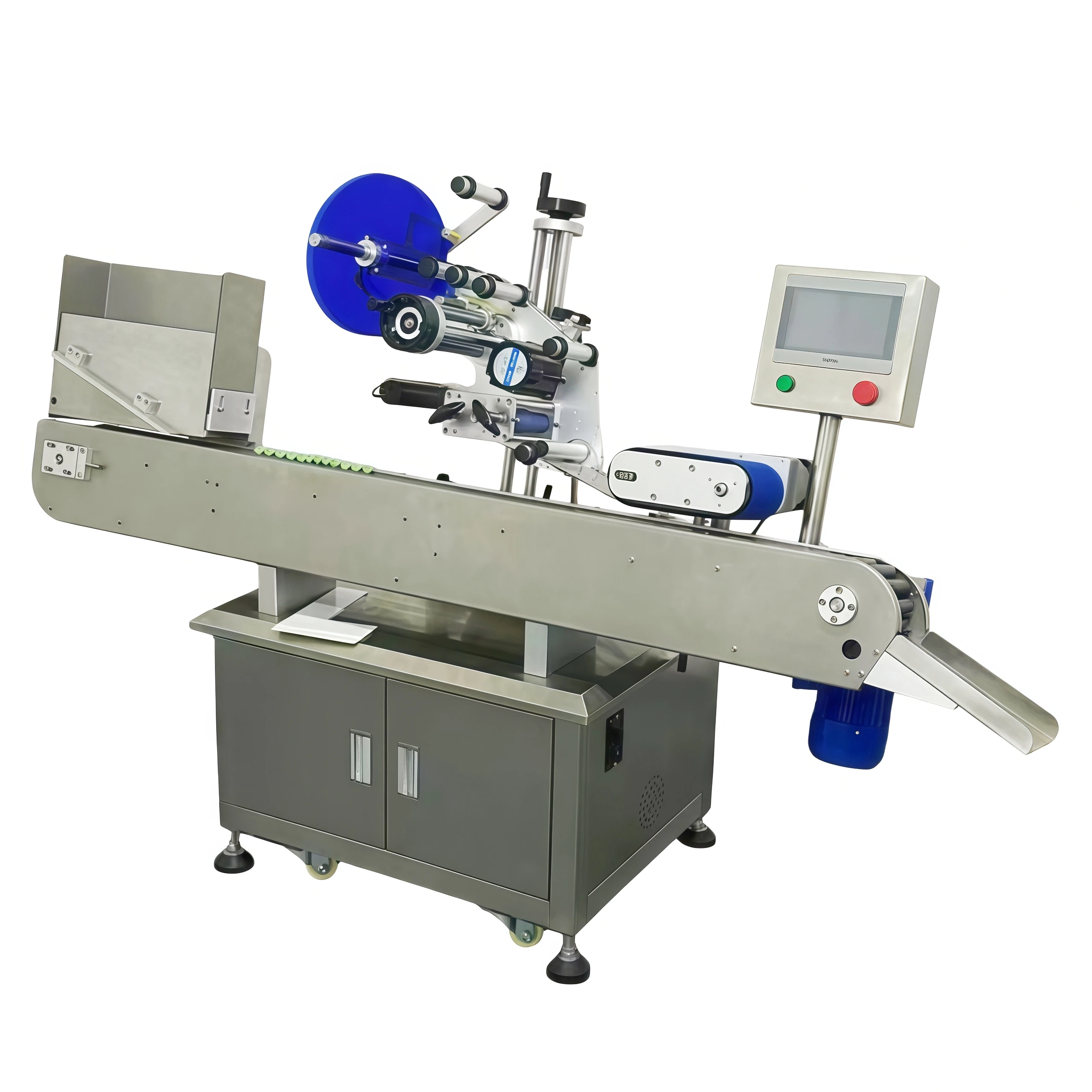 Lying tube sticker automatic crayon plastic round bottle labeling machine