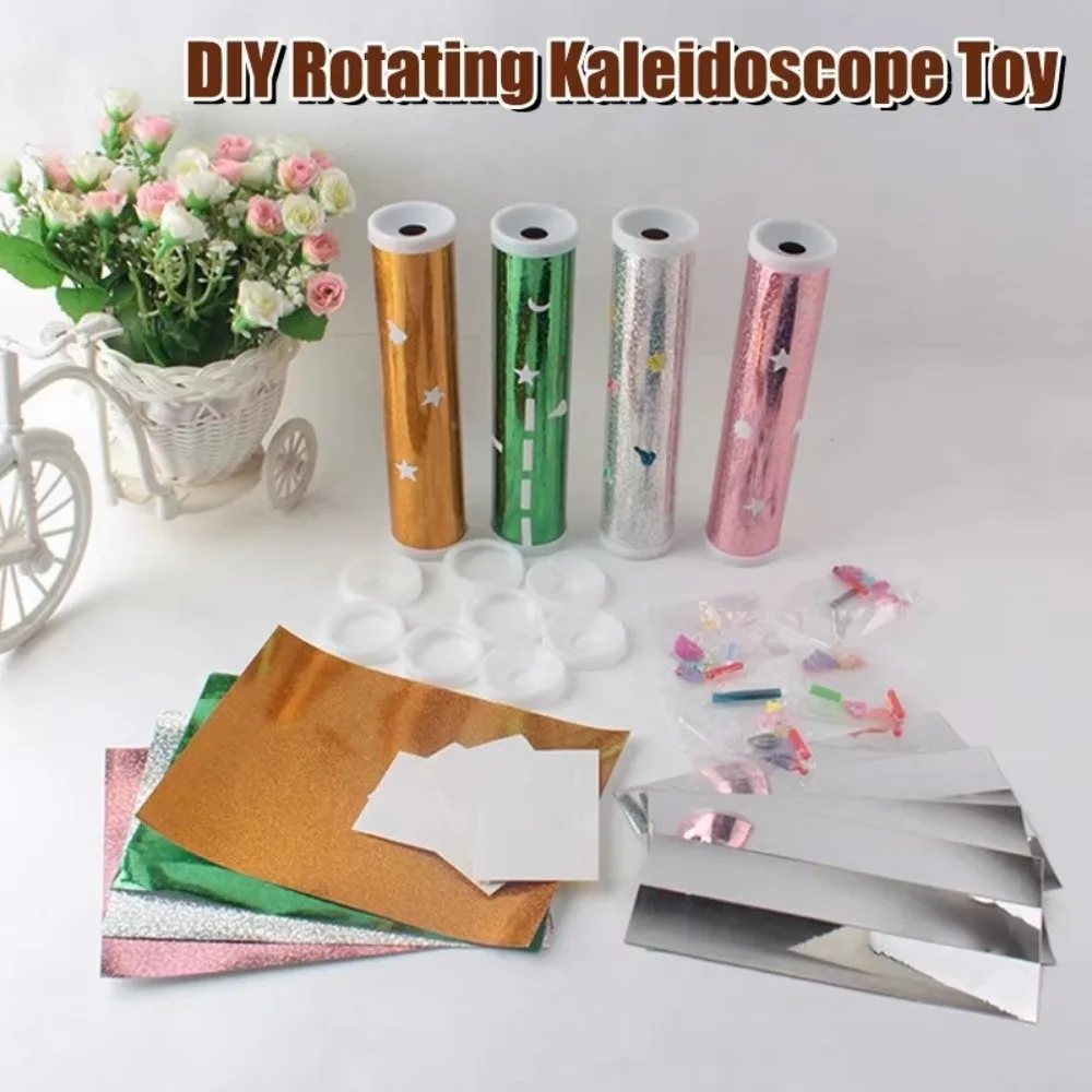 Fun DIY Rotating Kaleidoscope Kits Hands-Eyes Cooperation Teaching Tools Educational Toys Kits Home Learning