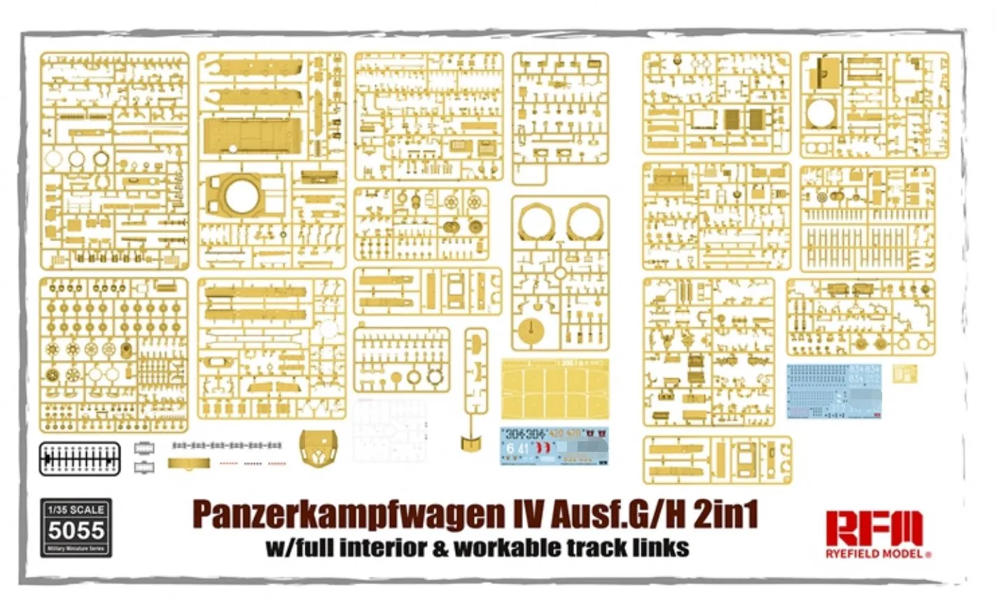 Rye Field Model RM-5046 1/35 German Pz.Kpfw. IV Ausf. H Mid Production Plastic Model Kit