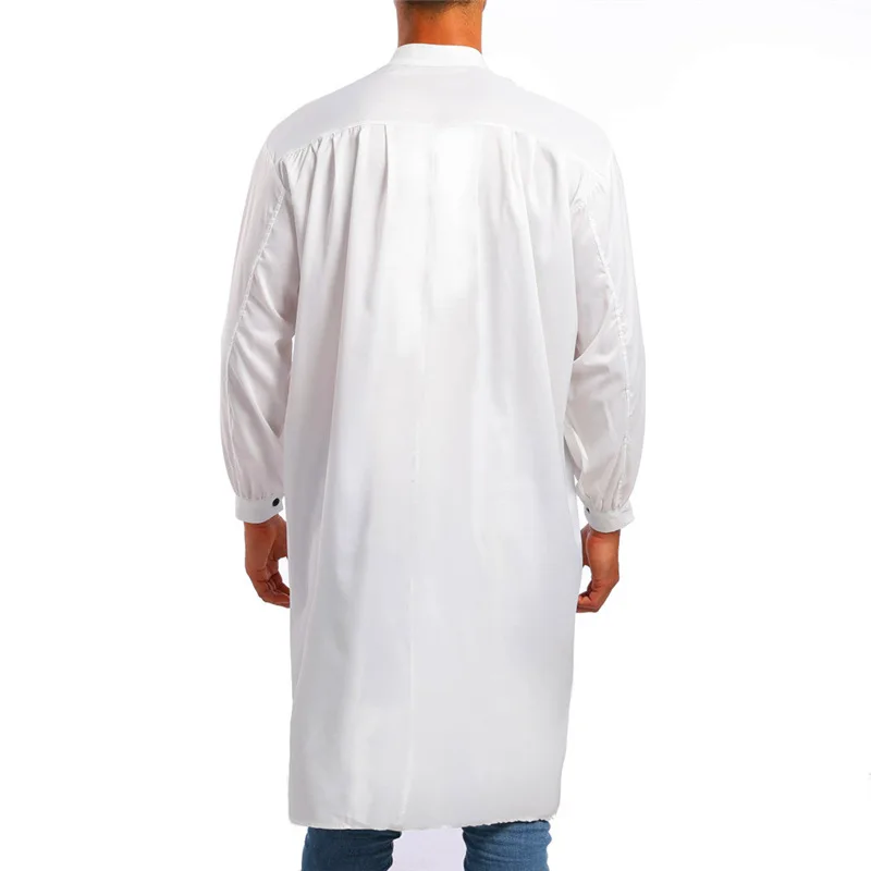 New Hot Selling Men\'s Shirt Simple Long Casual Pastor Shirt Muslim Robe Arabic Style Fashion Top