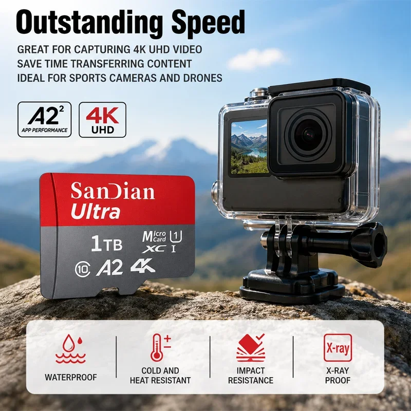 

For Camera Phones tablets High Speed 1TB Memory Card 128GB 512GB 256GB Class 10 Micro TF SD Card 1TB SD Memory Card