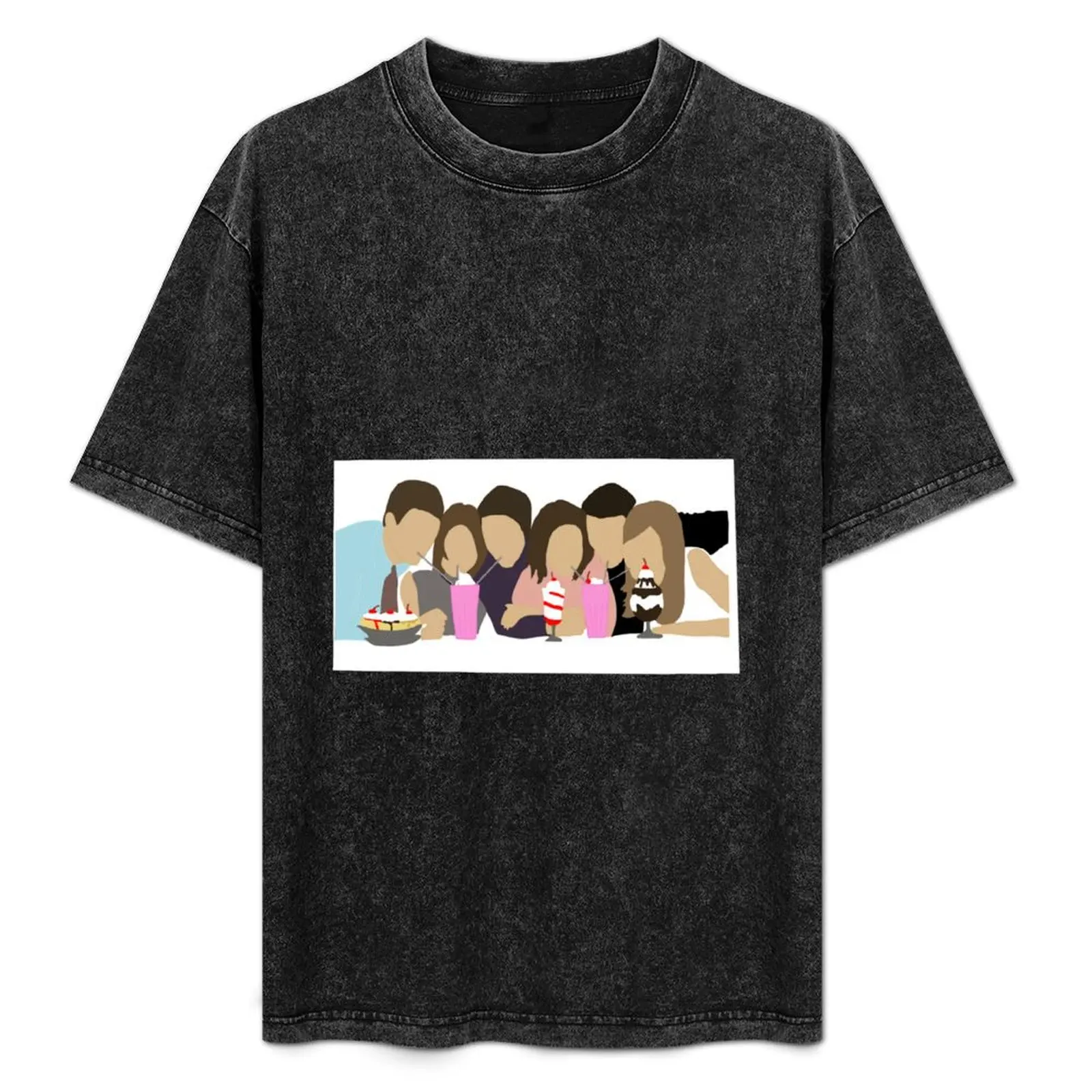 Rachel, Joey, Chandler, Ross, Monica and Phoebe T-Shirt Short sleeve tee blacks mens designer t shirt