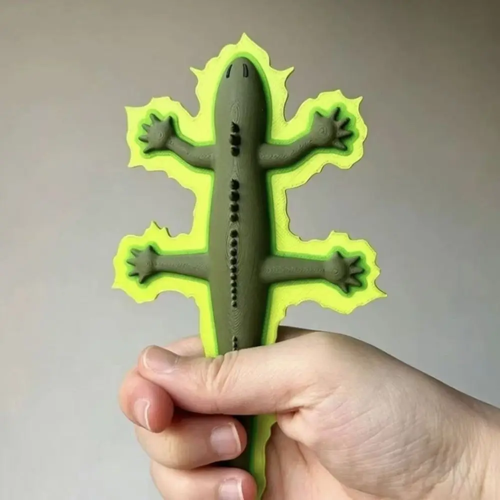 New 3D Printed Lizard Keychain PETG Luminous Feature Gecko Keychain Cartoon Lightweight Bag Pendant Backpack Decoration