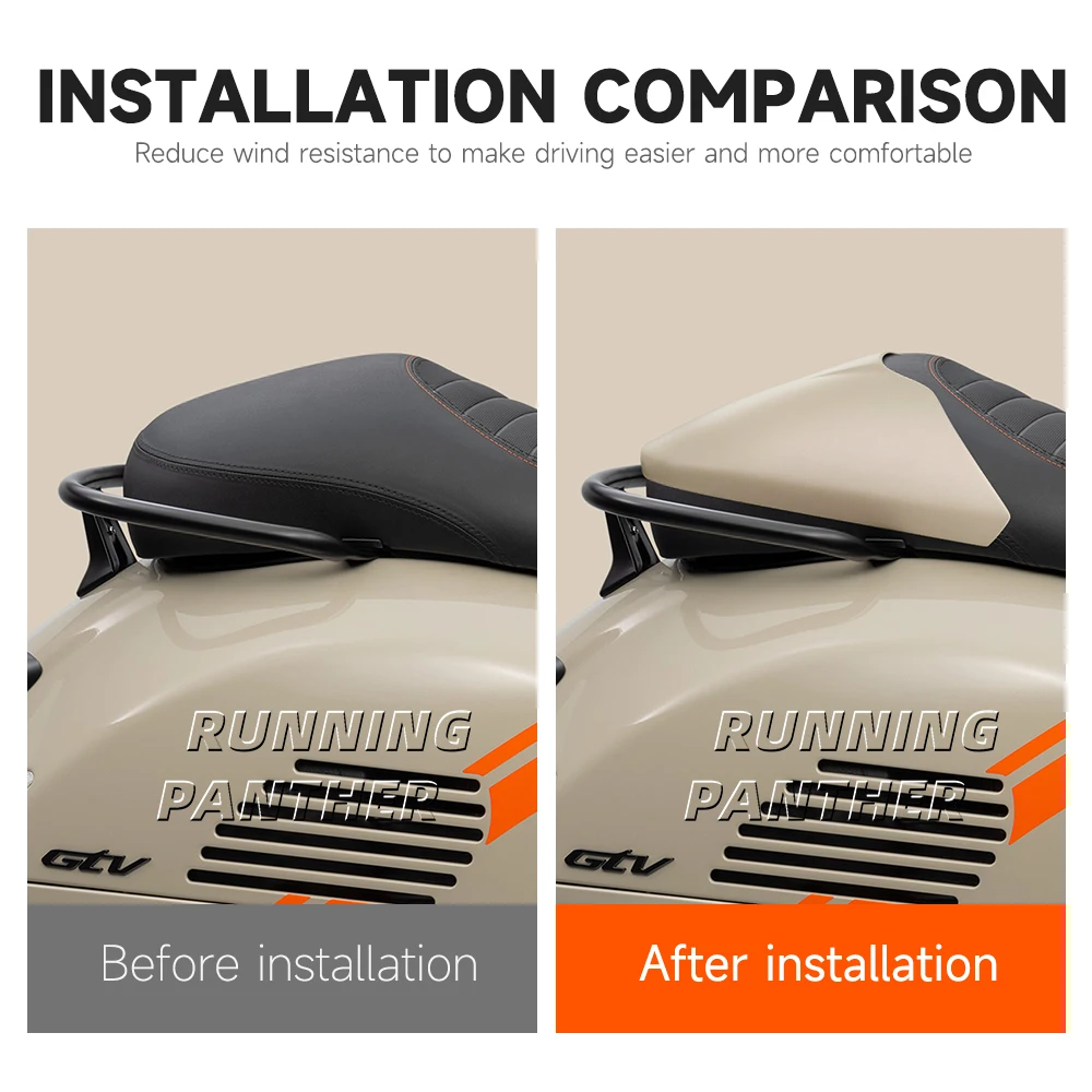 FOR Vespa GTV300 / GTS300 New Matte Finish Motorcycle Accessories Rear Passenger Cover Seat Back Cover Fairing Parts decoration