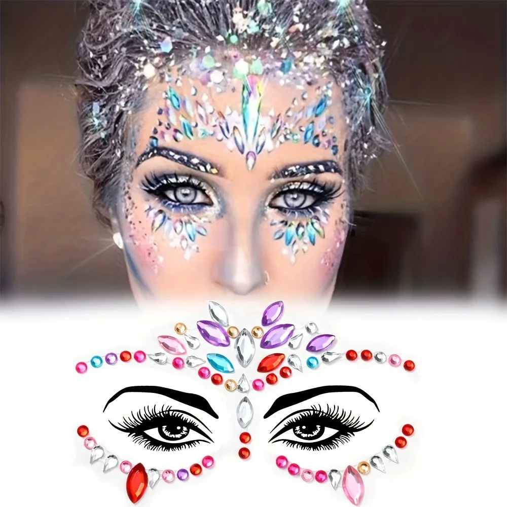 Sparkling Face Gem Sticker SetSparkling Face Gem Sticker Set