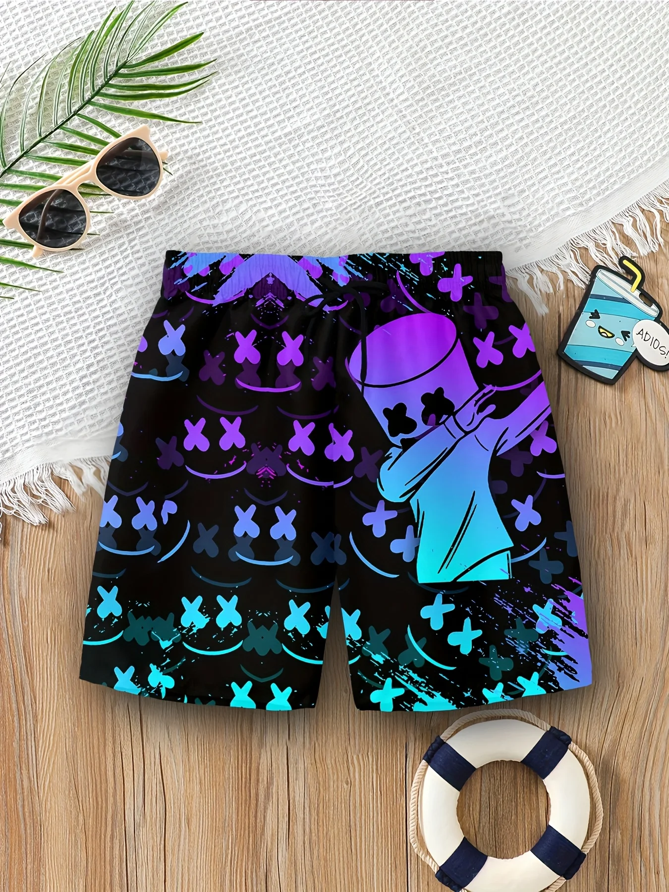 

Новые мужские шорты 2026 года с 3D-принтом "Marshmello DJ" в стиле Y2K, оверсайз, быстросохнущие, для пляжа, уличной моды, отпуска и музыкальных фестивалей