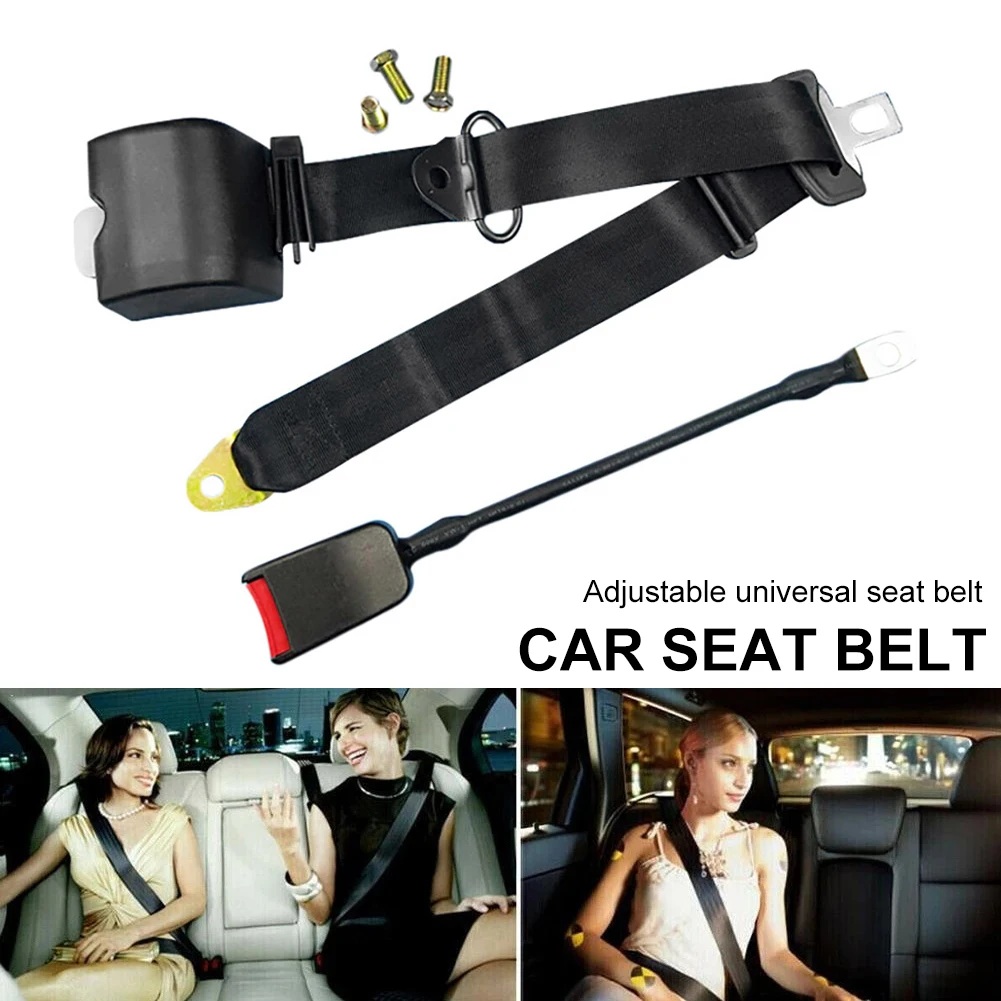 3 Point Retractable Car Seat Belt Auto Locking Seat Safety Belt Car Safety Universal Adjustable Belt for Sedan Truck Bus Van