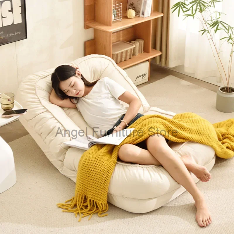 Cum Bed Simple Bean Bag Sofa Reclinable Lazy Ergonomic Relax Bean Bag Sofas White Floor Puf De Asiento Free Shipping Furniture