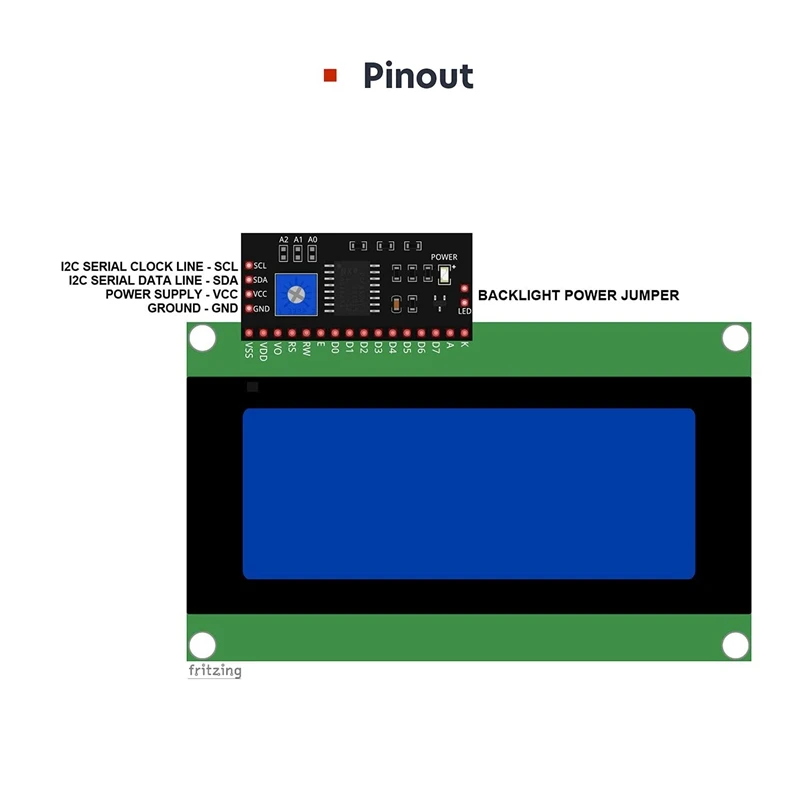 Paquete de pantalla LCD HD44780 2004, 4X20 caracteres con interfaz I2C para Arduino