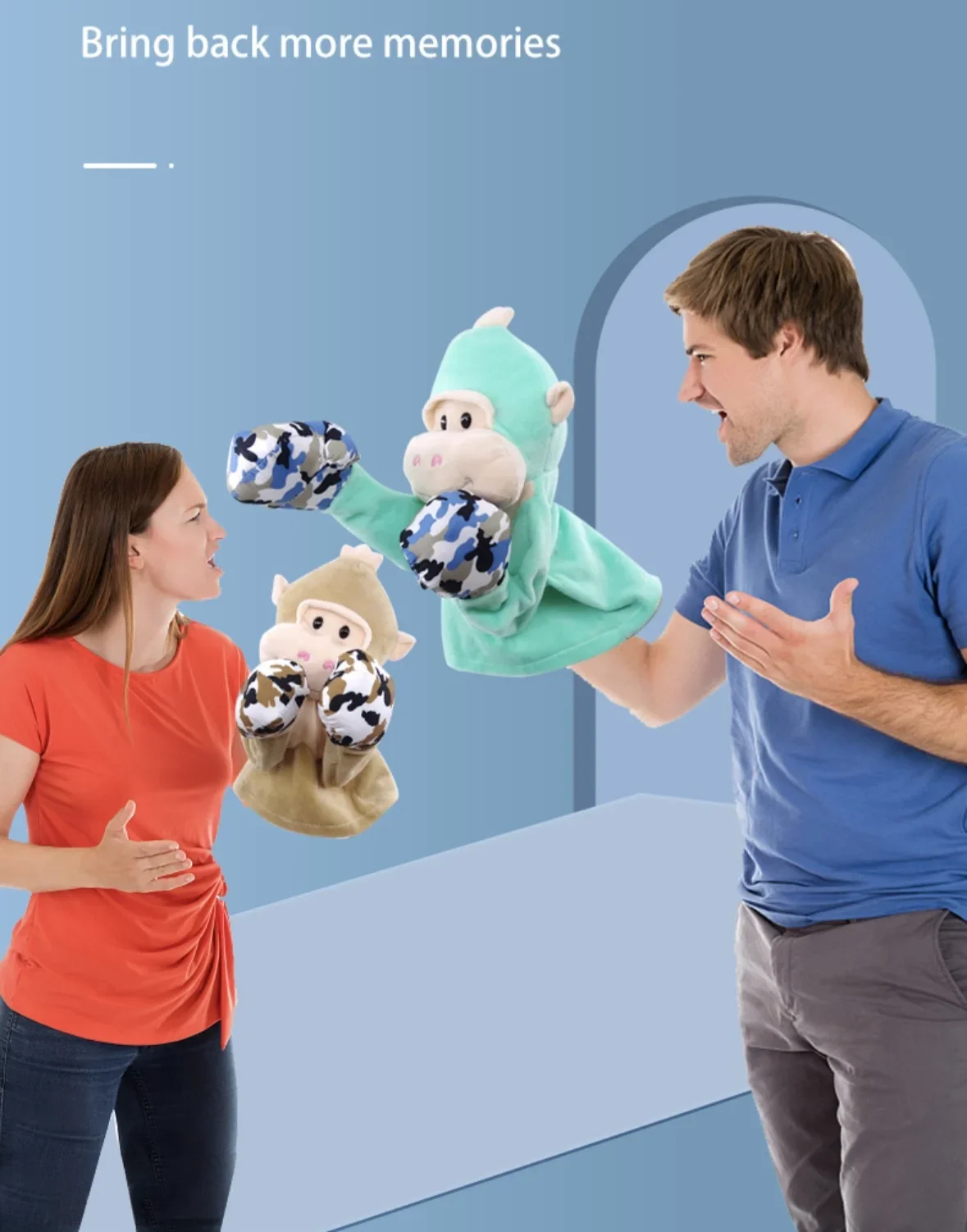 Animal en peluche de boxe créatif pour enfants, jouets en peluche amusants, singe, kangourou, dinosaure, cadeau pour enfants, peut faire des sons, jeux de puzzle amusants pour la fête