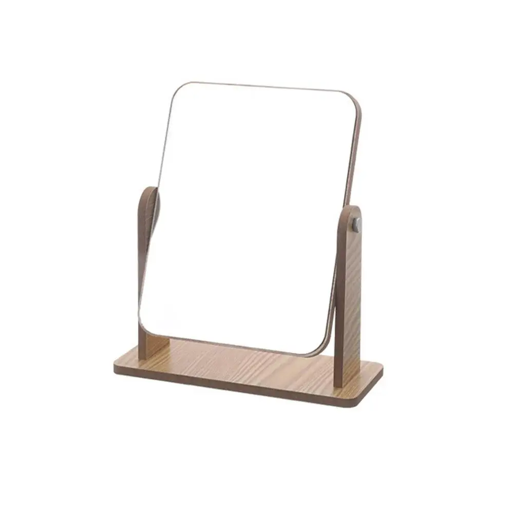 Grand Miroir de Maquillage Portable en Bois, Brosse Rotative Haute Définition, pour Étudiant, Dortoir, miles, R3T8