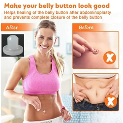 Easy to Clean Silicone Navel Shaper Plug for Prevents Complete Closure of the Belly Button Help Healing After Tummy Tuck